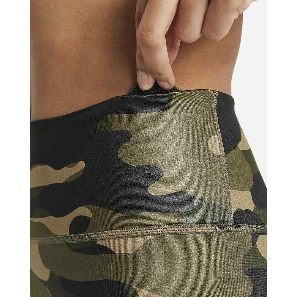 Sz‎ Small Nike One Women's Mid-Rise Camo Leggings Olive White DD4559-222